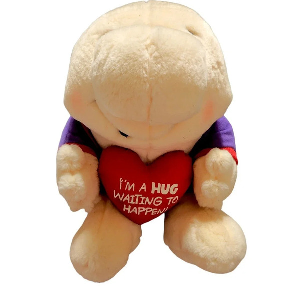 1995 Hallmark Cards Ziggy Heart Hug Waiting Valentine's Day Plush Cartoon New - Picture 1 of 6